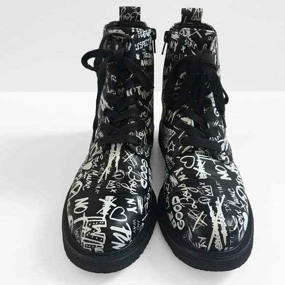 Aldo - Graffiti Punky Combat Boots NWOT - Picture 11 of 14